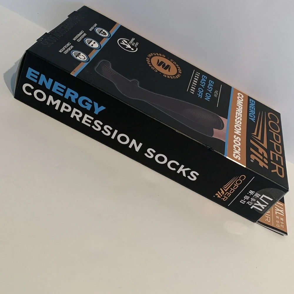 Copper Fit Unisex Energy Compression Socks 1 Pair L/XL